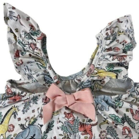 Dylan & Abby Safari Tunic Top size 18M Winged Sleeves Bow On Back - Picture 3 of 8